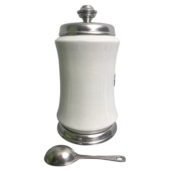 Arte Italica Tuscan Coffee Pewter Canister With Spoon Italy - Picture 4 of 12